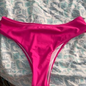 A pink bathing suit bottom